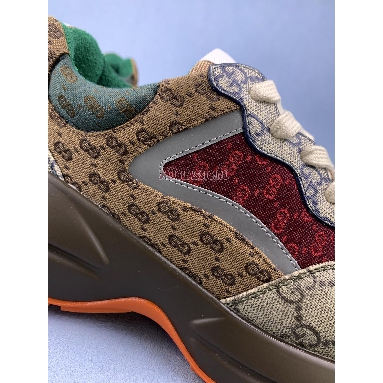 Buy Gucci Rhyton Beige Brick Red Sneaker Brown 619819 99WG0 6060 Quality Reps Replicas Shoes