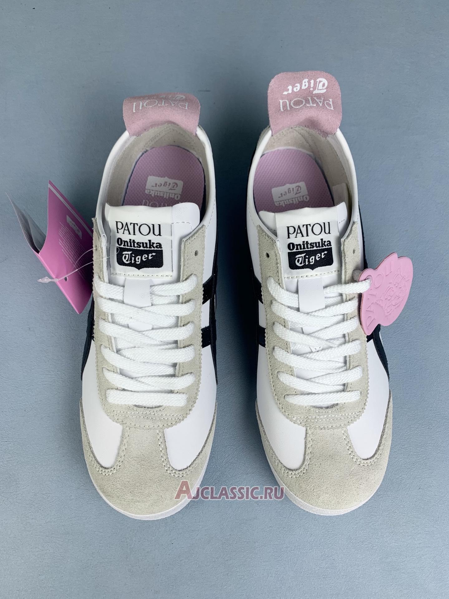 New PATOU x Onitsuka Tiger Mexico 66 "White Black Pink" 1183C380-100 Shoes