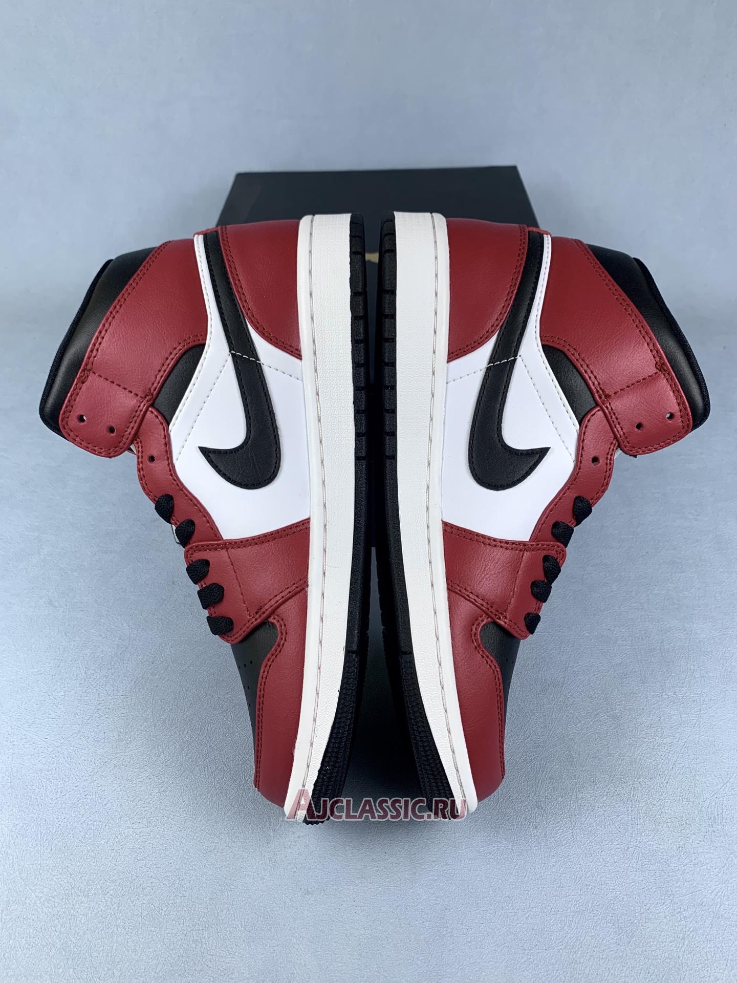 New Air Jordan 1 Mid "Chicago Black Toe" 554724-069-2 Shoes