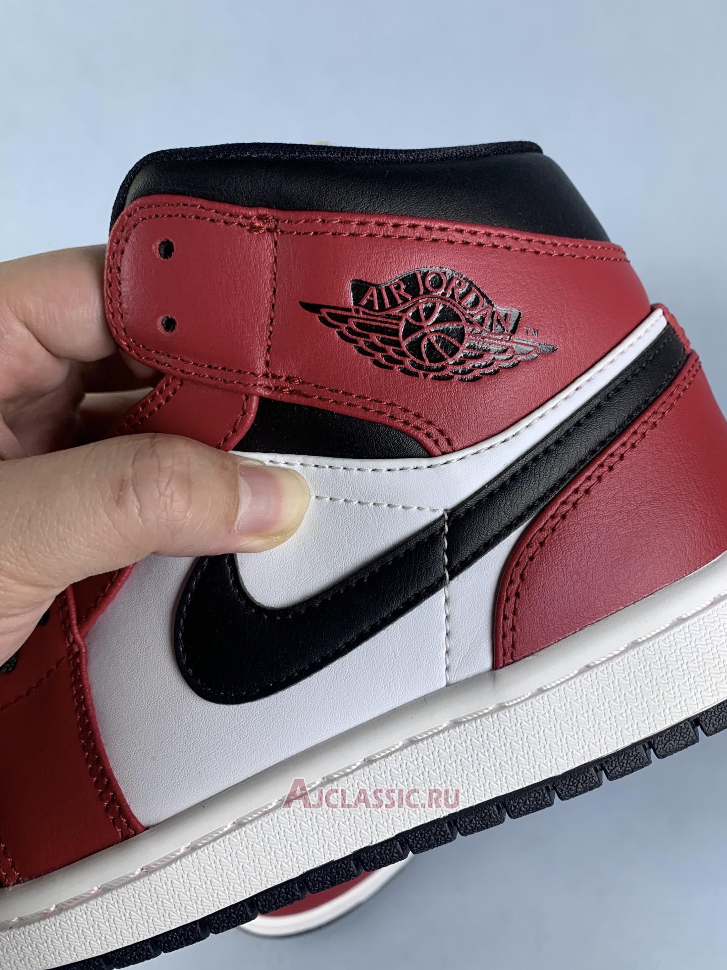 New Air Jordan 1 Mid "Chicago Black Toe" 554724-069-2 Shoes