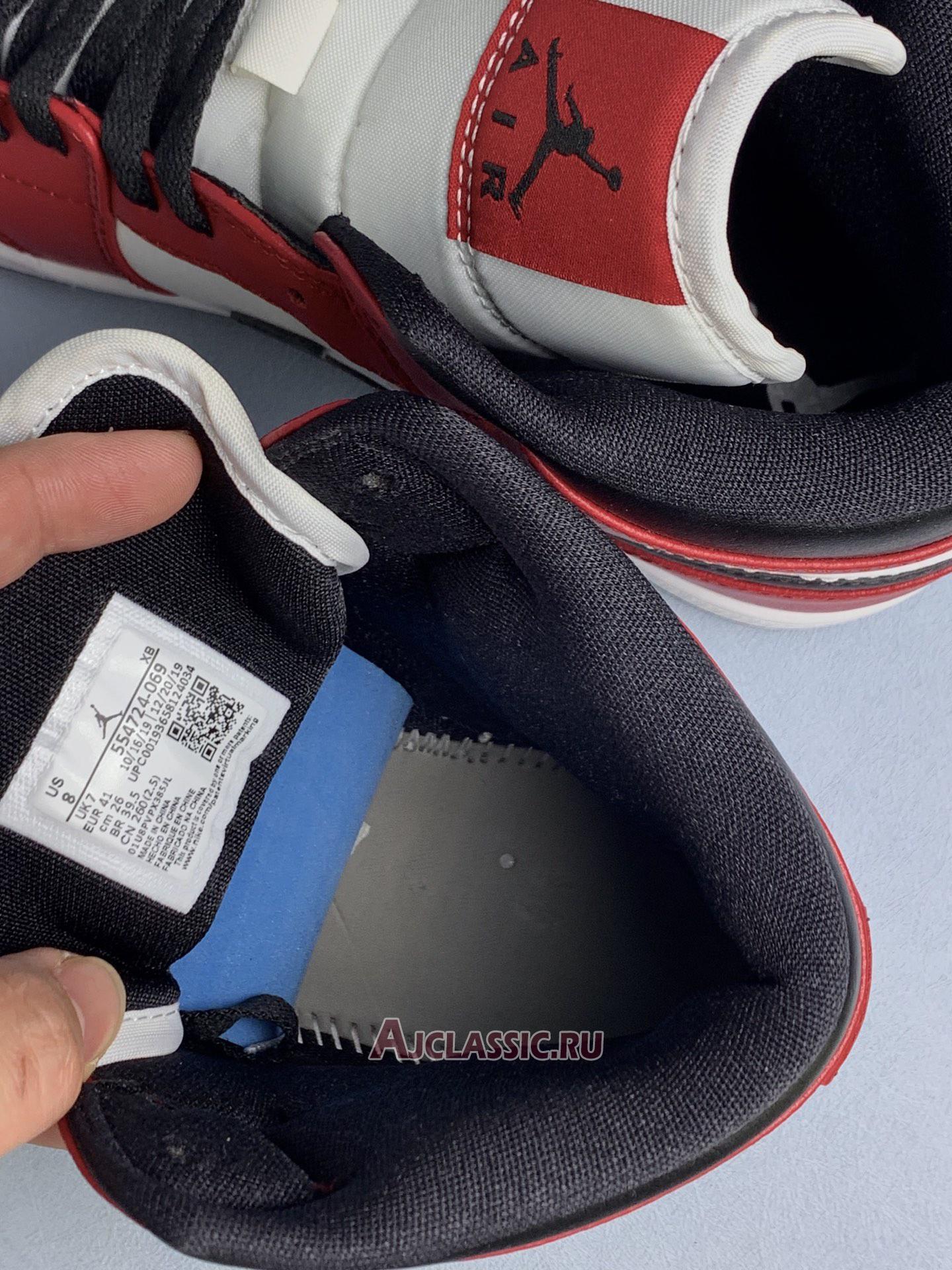 New Air Jordan 1 Mid "Chicago Black Toe" 554724-069-2 Shoes