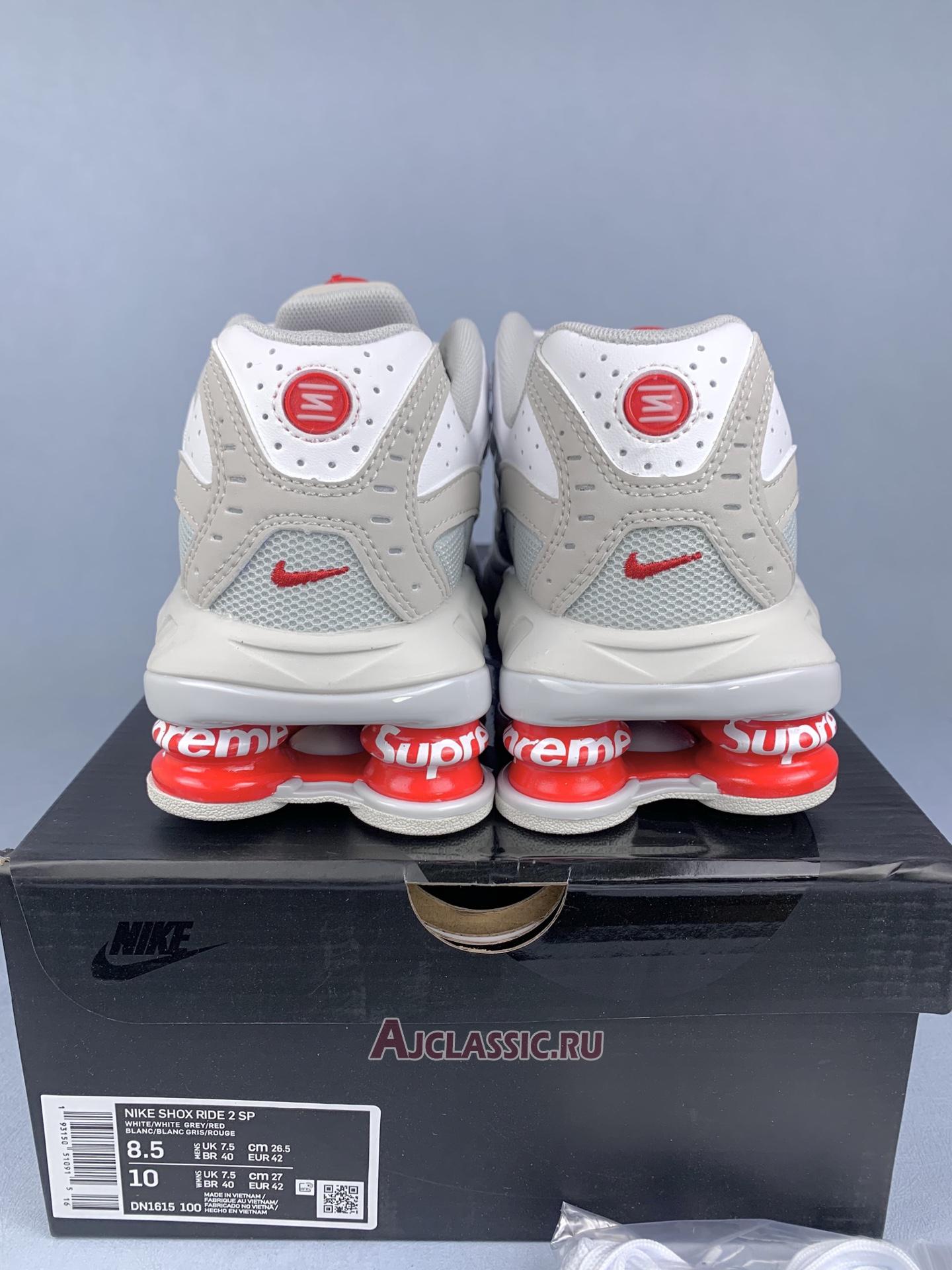 New Supreme x Nike Shox Ride 2 "White" DN1615-100 Shoes
