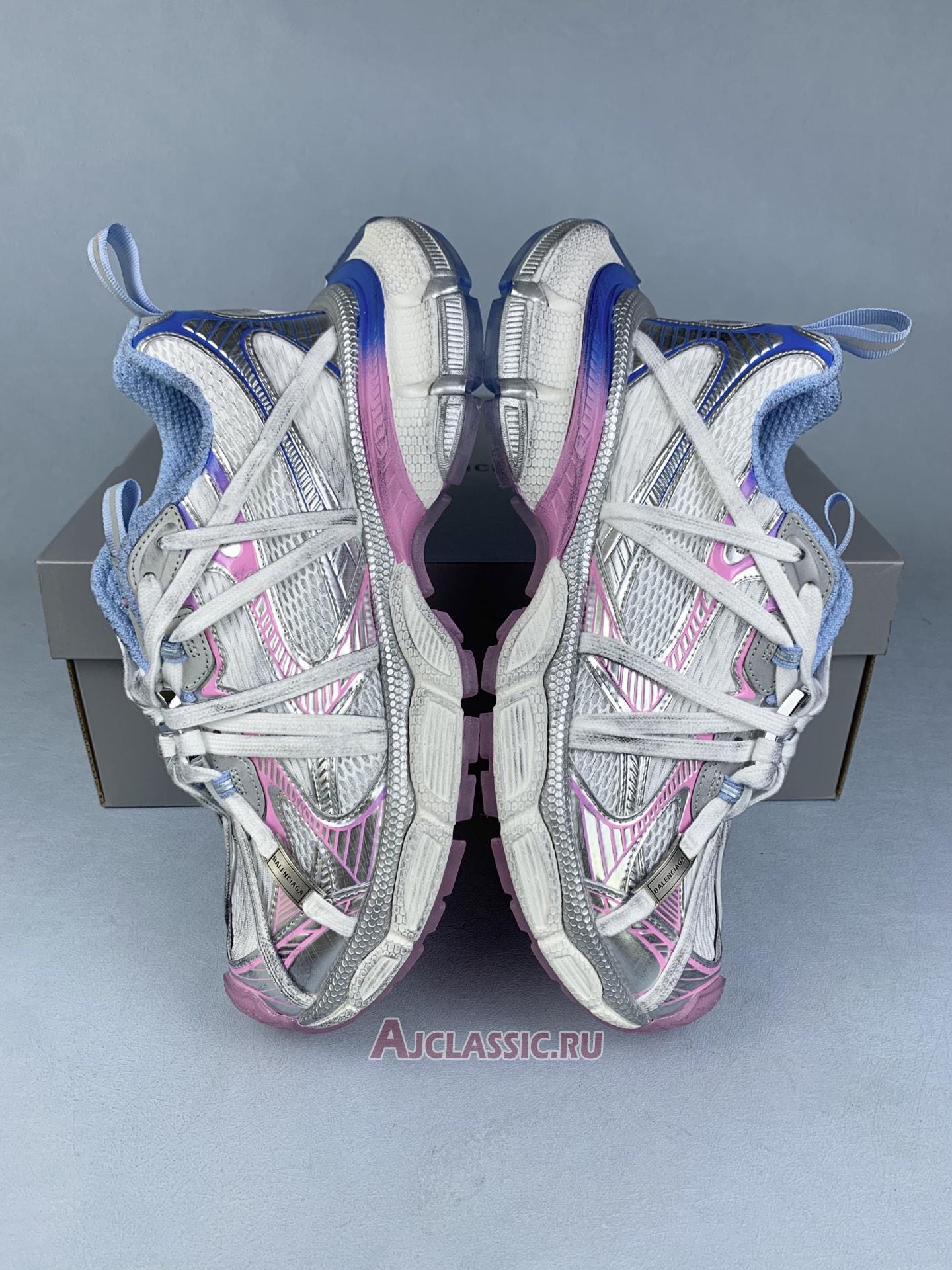 New Balenciaga 3XL Extreme Laces B Sneaker "White Grey Blue Pink" 825599 W3XCH 9145 Shoes