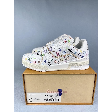 Buy Takashi Murakami x Louis Vuitton LV Trainer White White 1AHEKG Quality Reps Replicas Shoes