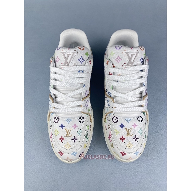 Buy Takashi Murakami x Louis Vuitton LV Trainer White White 1AHEKG Quality Reps Replicas Shoes