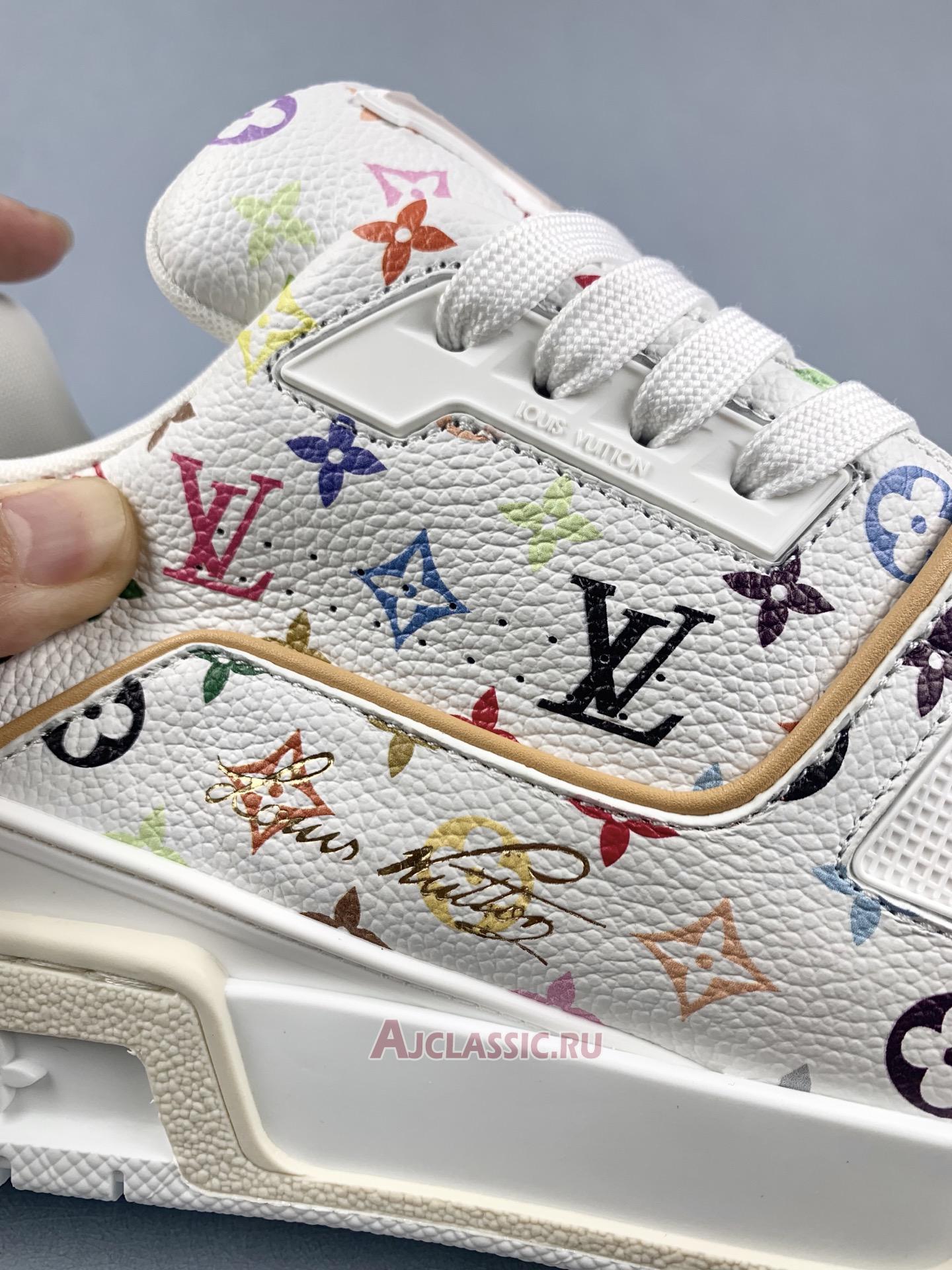 New Takashi Murakami x Louis Vuitton LV Trainer "White" 1AHEKG Shoes