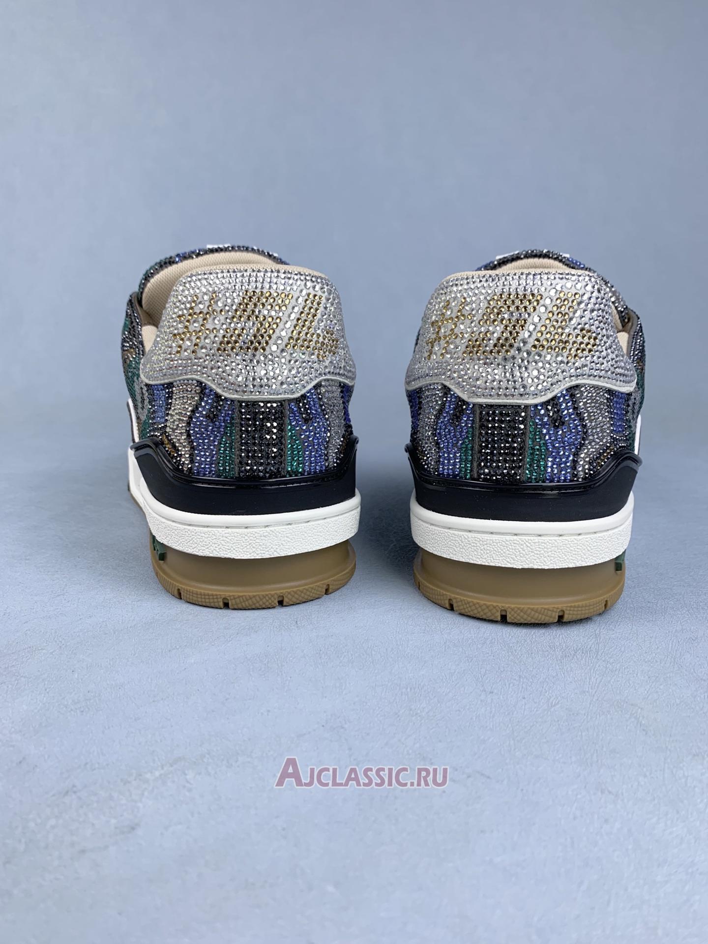 New Louis Vuitton LV Trainer "Grey Crystals Rhinestone" 1AARH6 Shoes