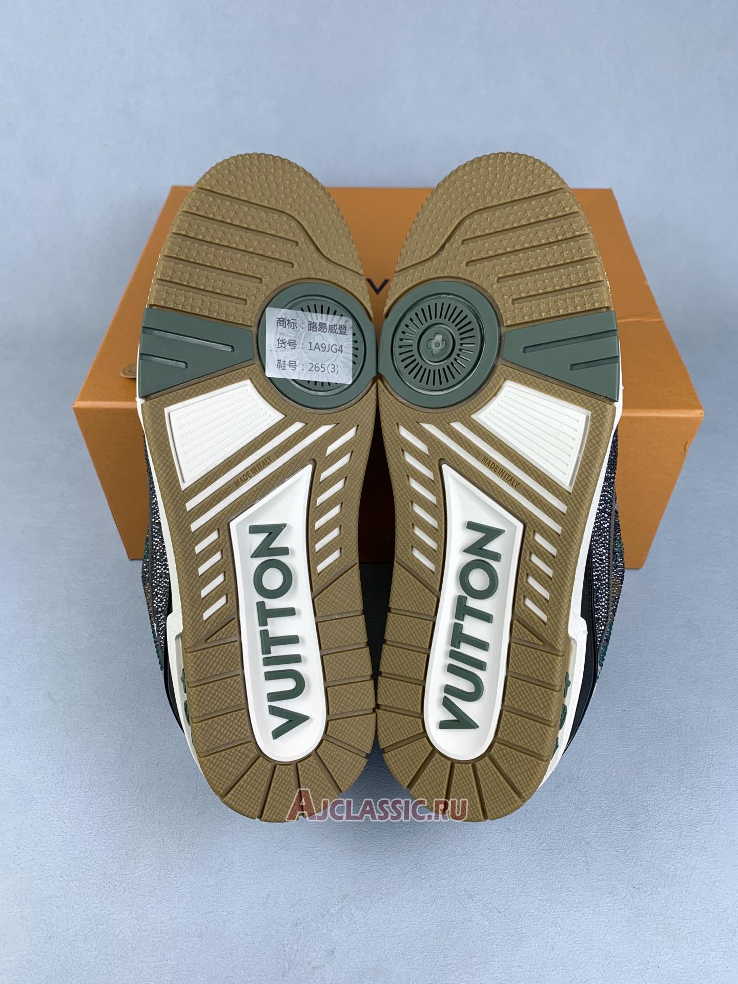 New Louis Vuitton LV Trainer "Grey Crystals Rhinestone" 1AARH6 Shoes