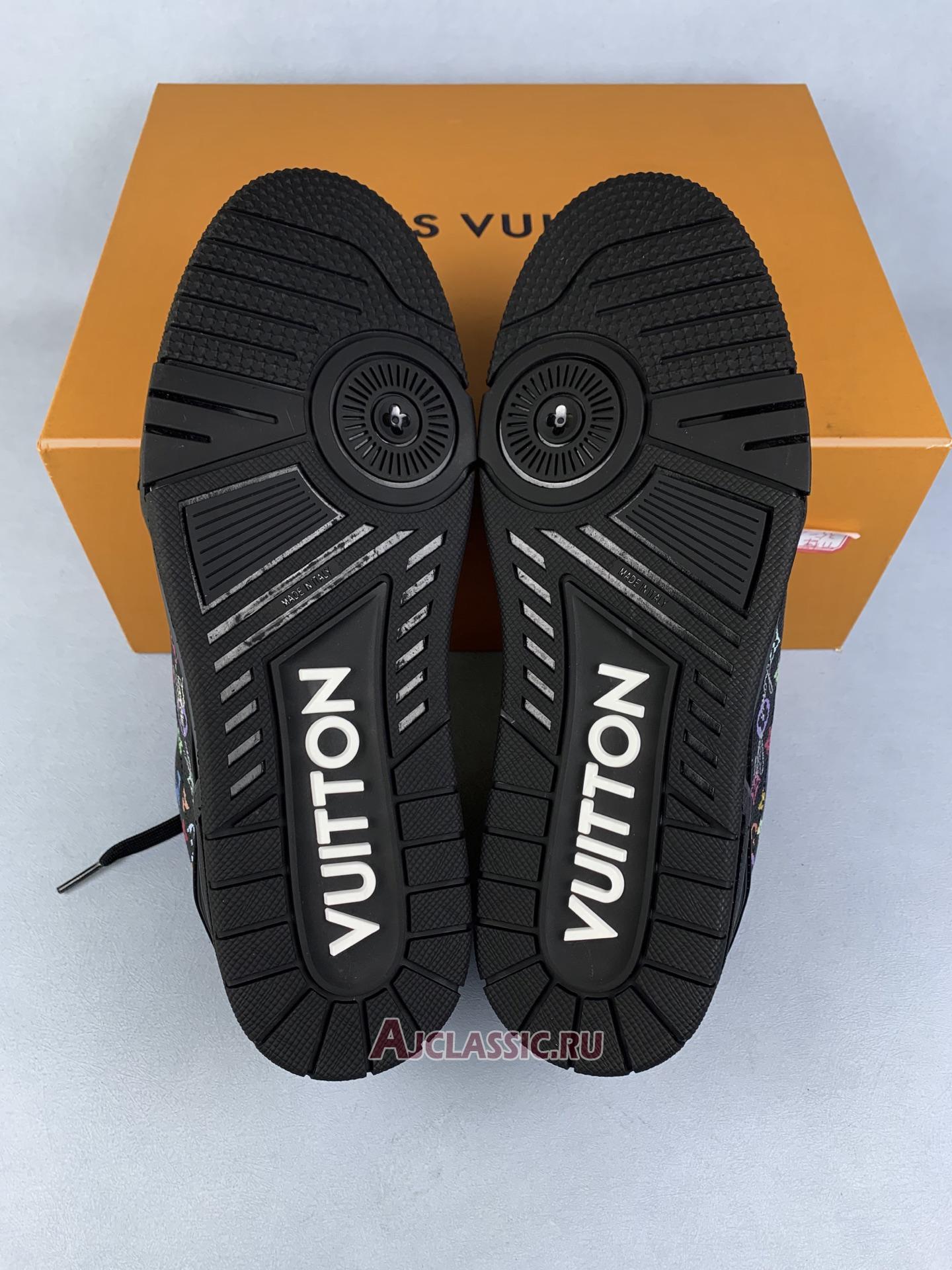 New Takashi Murakami x Louis Vuitton LV Trainer "Black" 1AHEKV Shoes