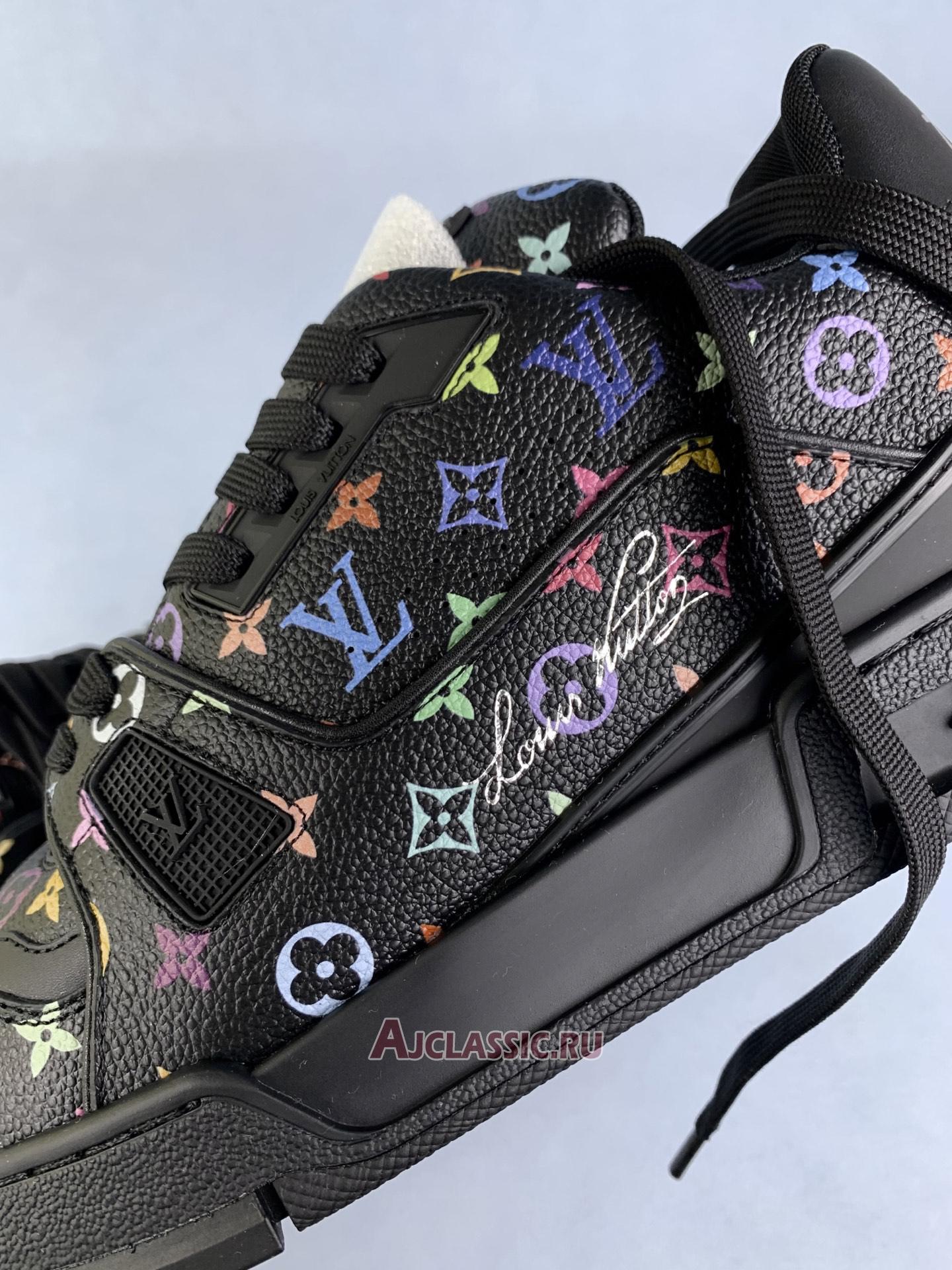 New Takashi Murakami x Louis Vuitton LV Trainer "Black" 1AHEKV Shoes