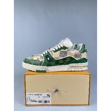 Buy Louis Vuitton LV Trainer Damier White Green Green 1AC58M Quality Reps Replicas Shoes