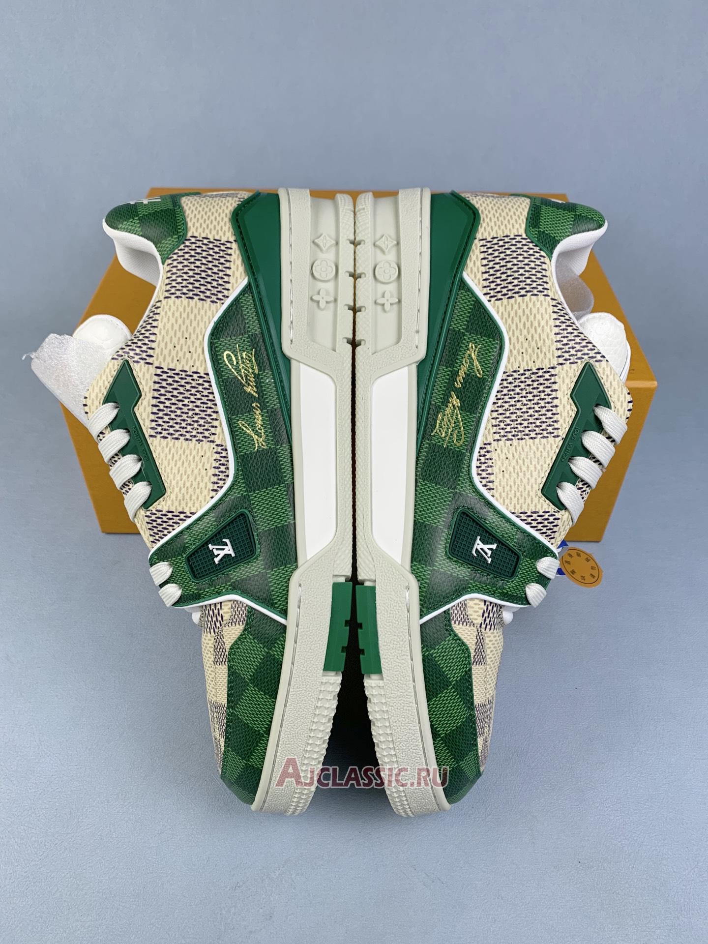 New Louis Vuitton LV Trainer "Damier White Green" 1AC58M Shoes