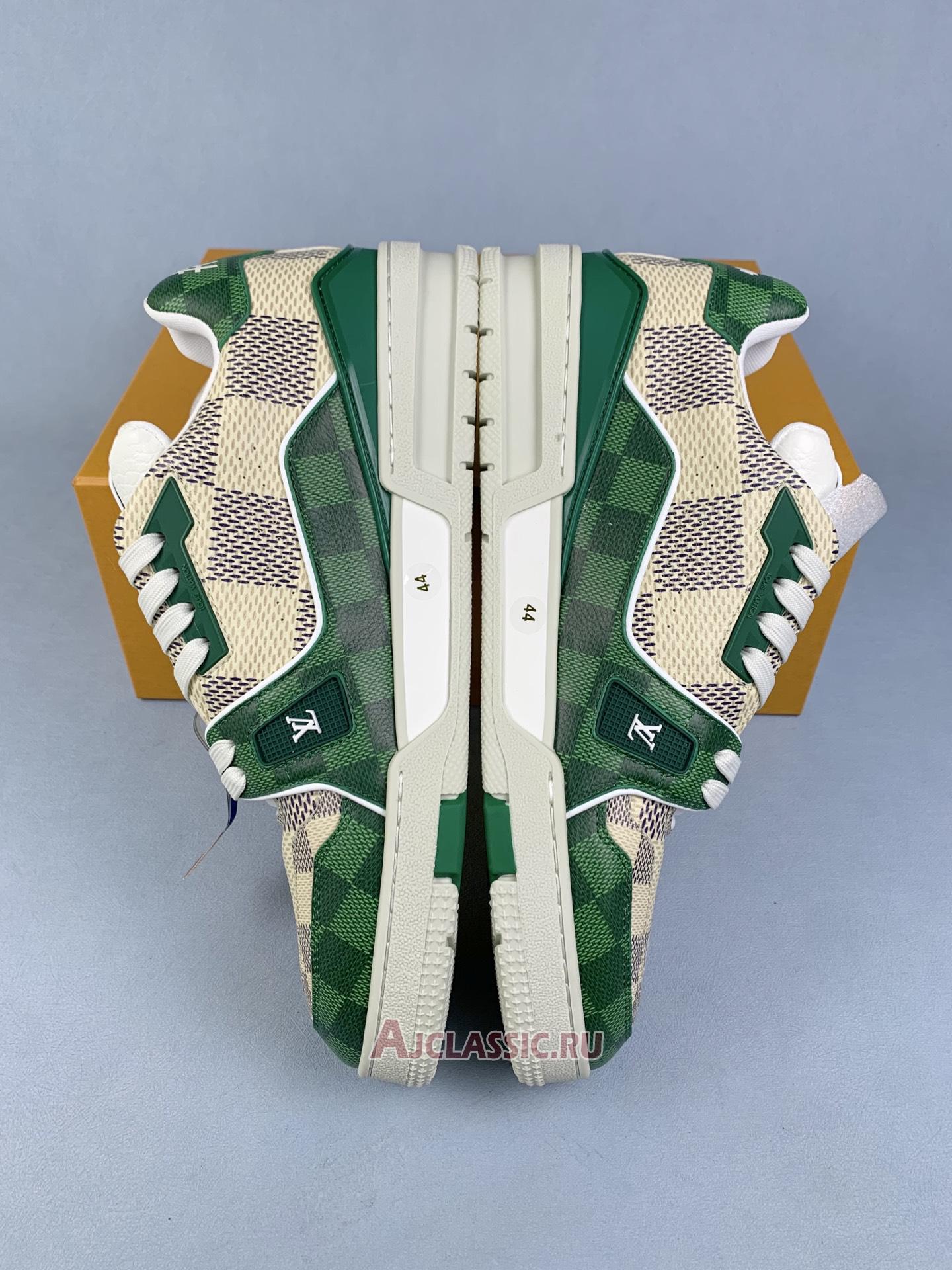 New Louis Vuitton LV Trainer "Damier White Green" 1AC58M Shoes