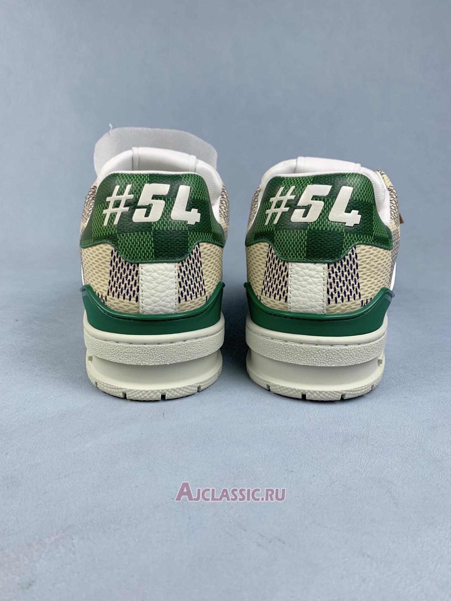 New Louis Vuitton LV Trainer "Damier White Green" 1AC58M Shoes