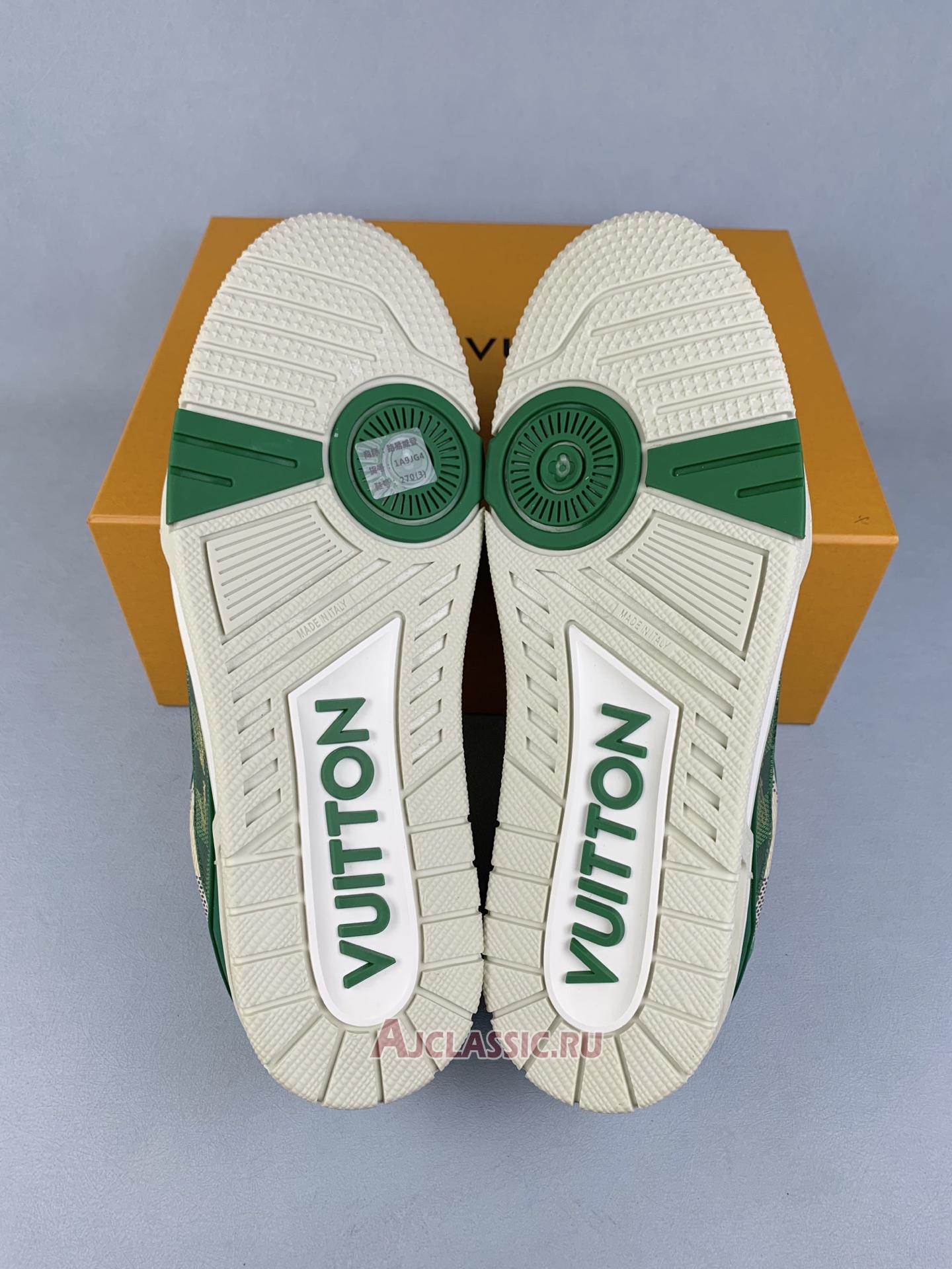 New Louis Vuitton LV Trainer "Damier White Green" 1AC58M Shoes