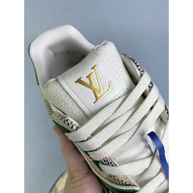 Buy Louis Vuitton LV Trainer Damier White Green Green 1AC58M Quality Reps Replicas Shoes
