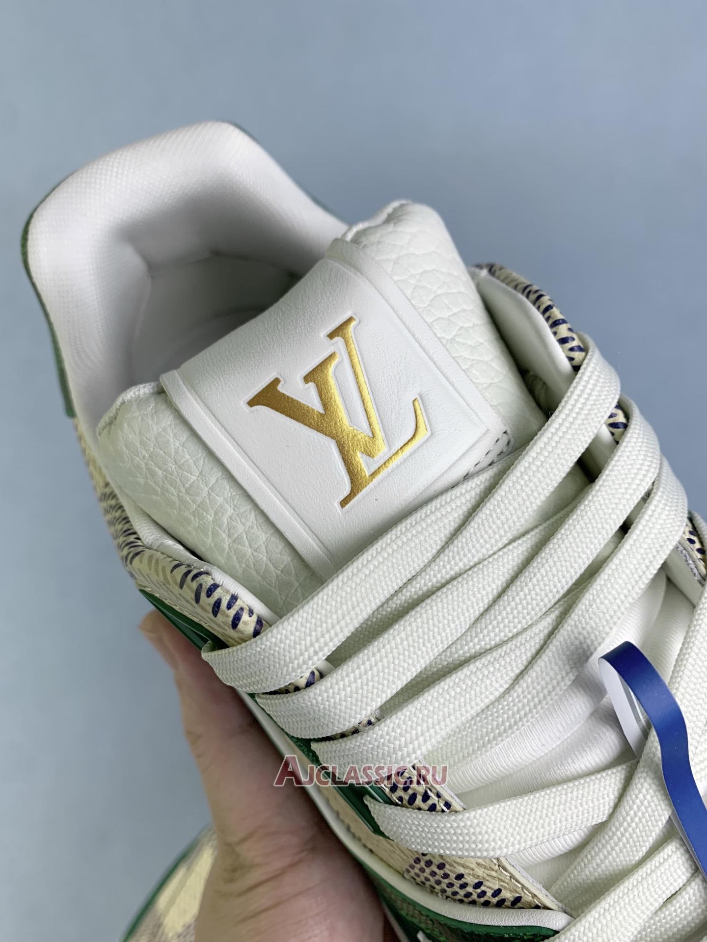 New Louis Vuitton LV Trainer "Damier White Green" 1AC58M Shoes