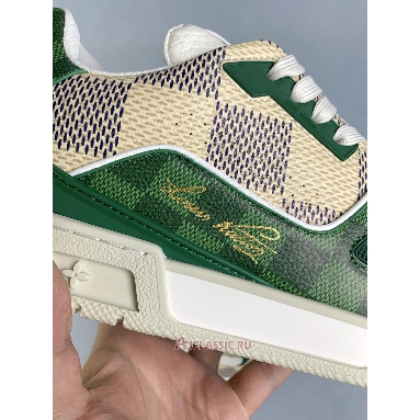 Buy Louis Vuitton LV Trainer Damier White Green Green 1AC58M Quality Reps Replicas Shoes