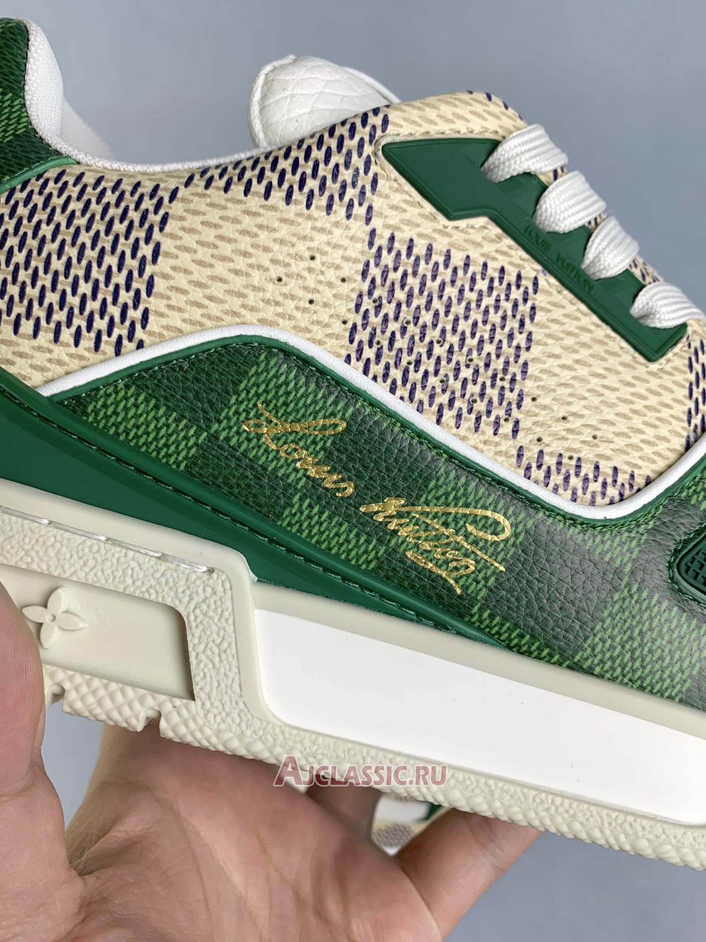 New Louis Vuitton LV Trainer "Damier White Green" 1AC58M Shoes