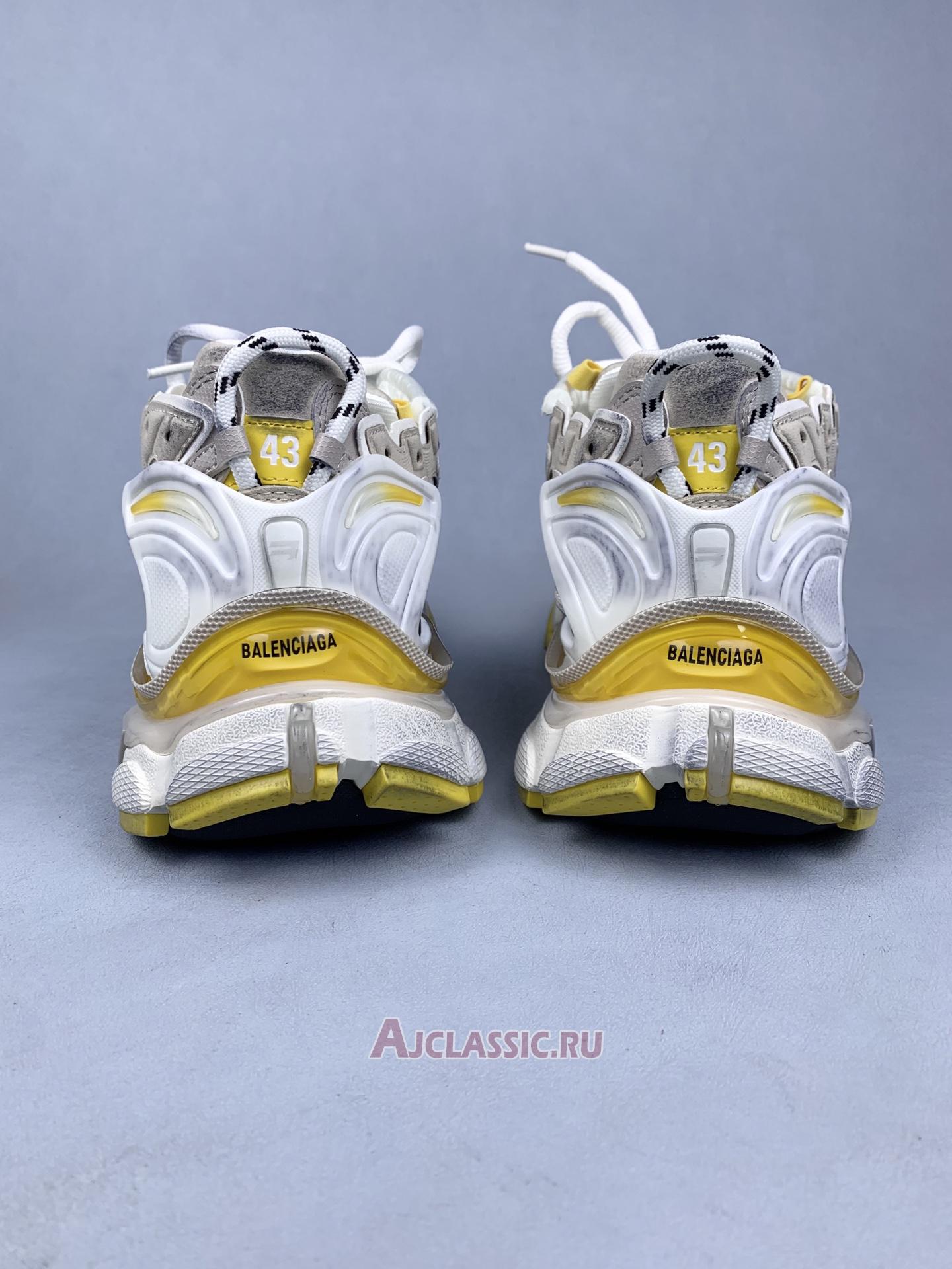 New Balenciaga Runner Sneakers "Beuge White Yellow Nylon and Suede Like Fabric" 772767 W3RNY 9170 Shoes