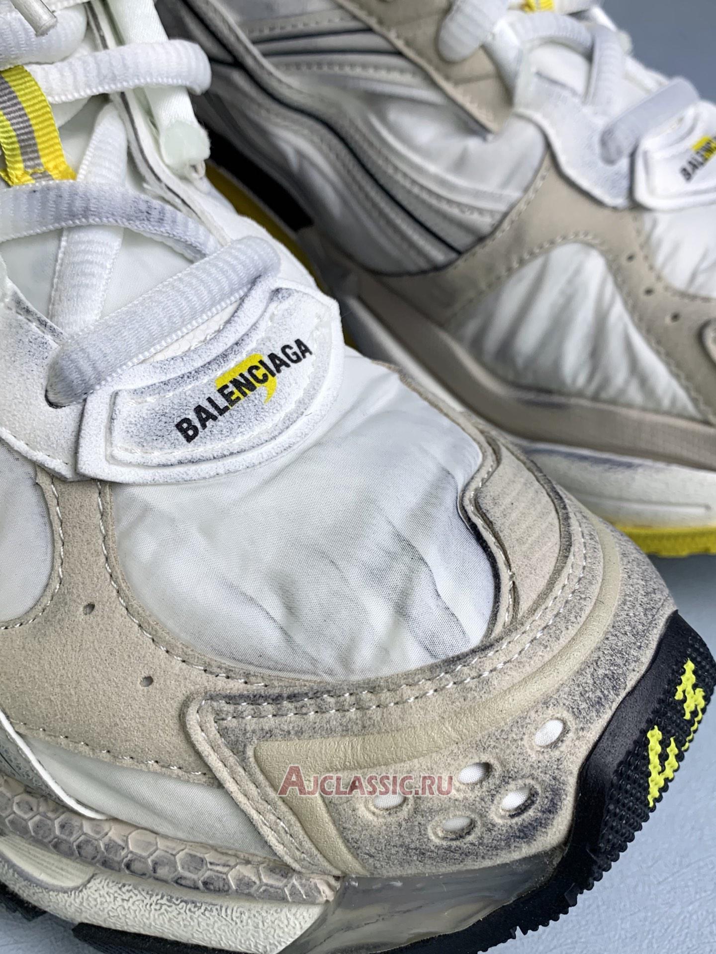 New Balenciaga Runner Sneakers "Beuge White Yellow Nylon and Suede Like Fabric" 772767 W3RNY 9170 Shoes