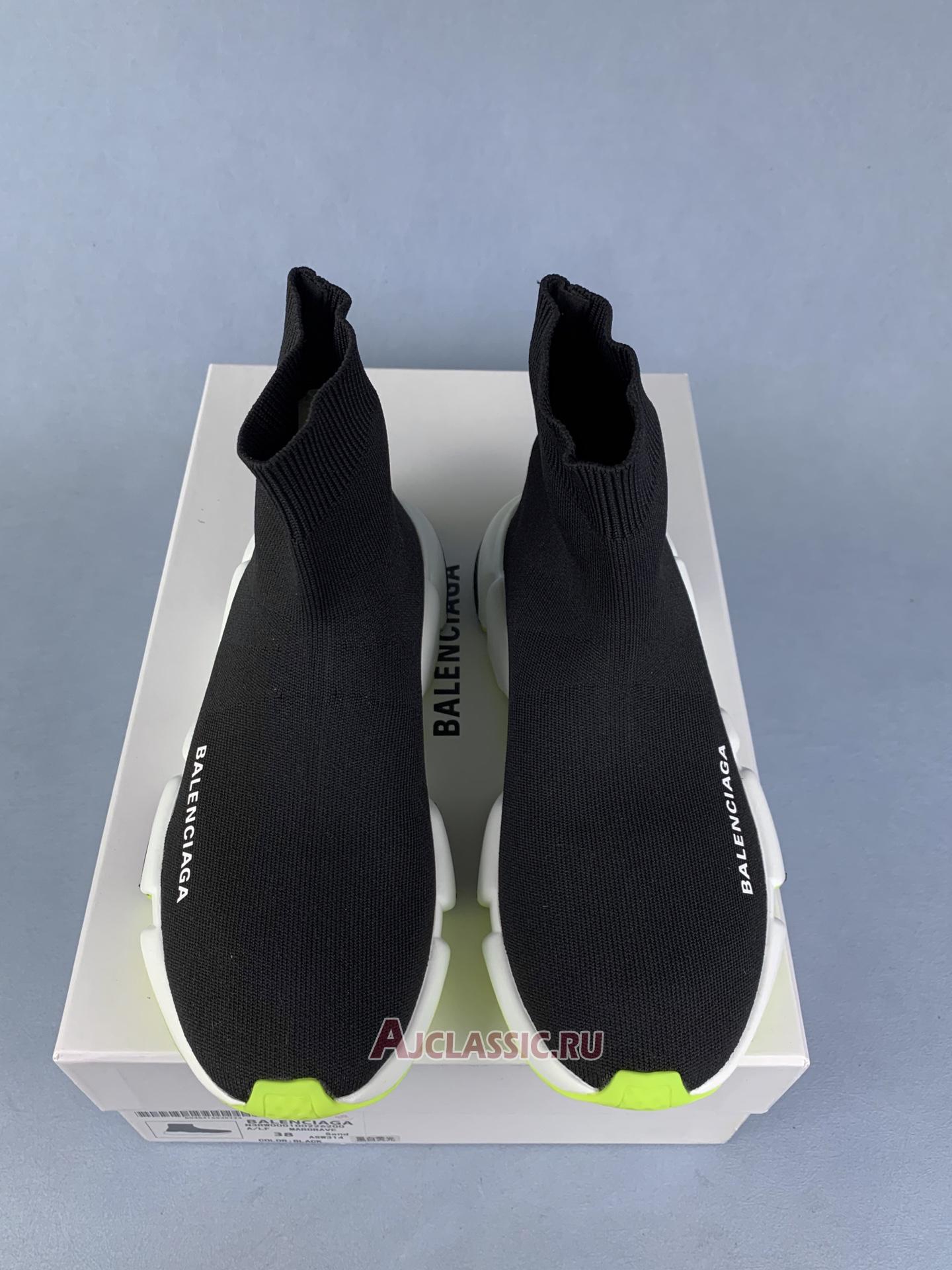 New Balenciaga Speed Sneaker "Black Fluo Yellow" 645056 W2DB9 1016 Shoes