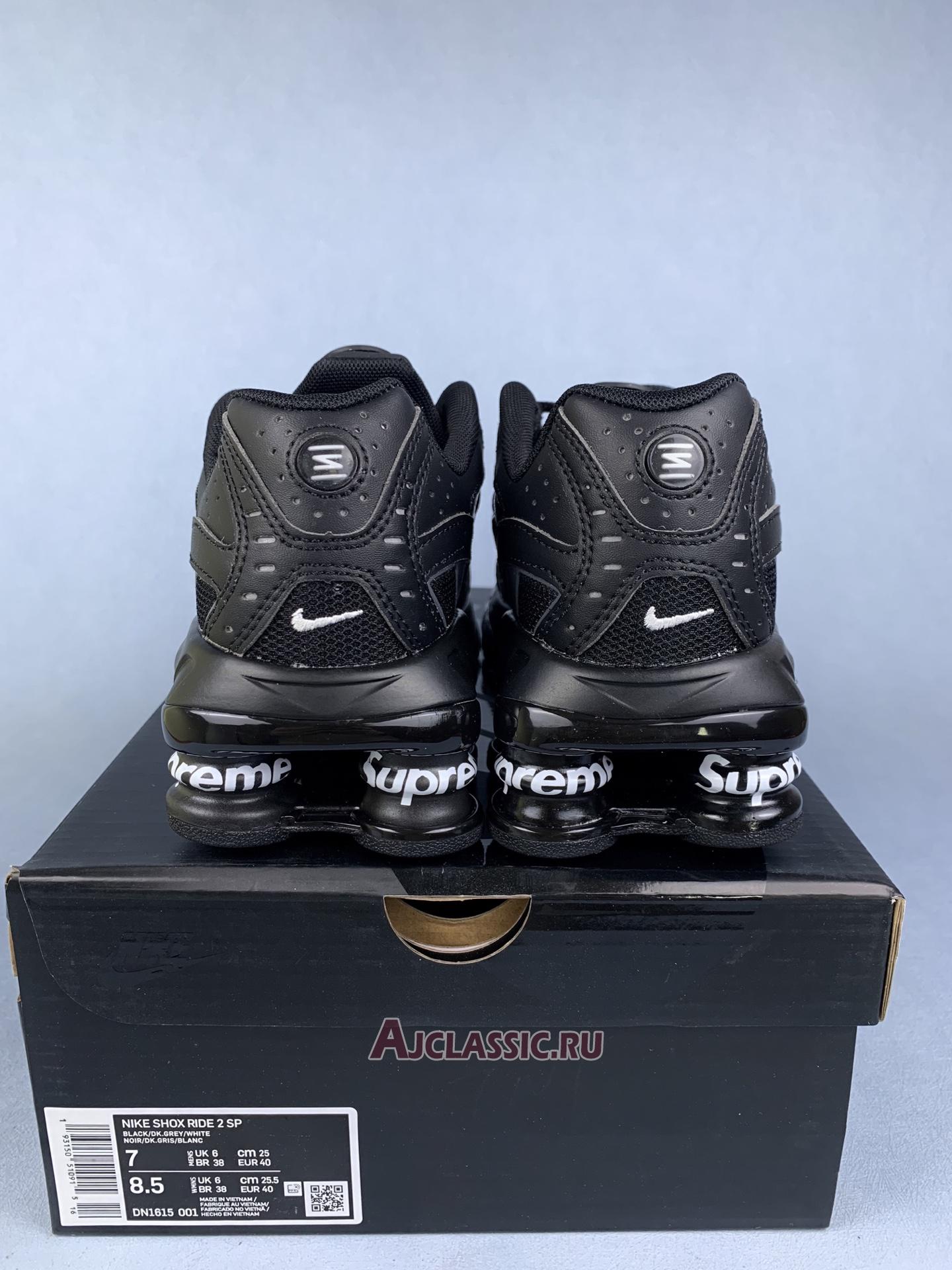 New Supreme x Nike Shox Ride 2 "Black" DN1615-001 Shoes