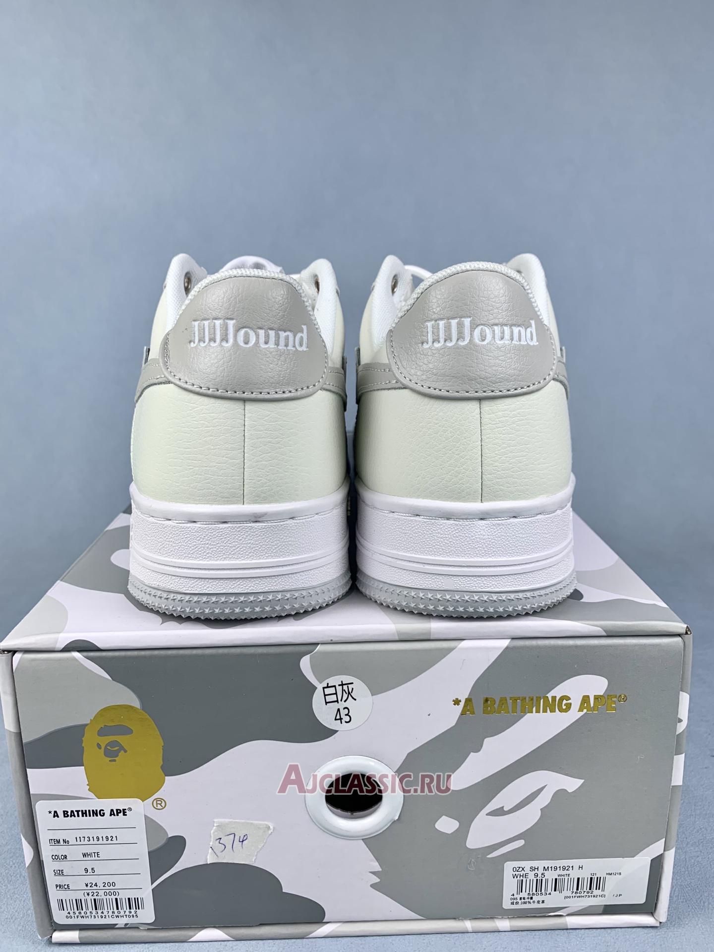 New JJJJound x A Bathing Ape Bapesta Low "White" 1H73191921 Shoes