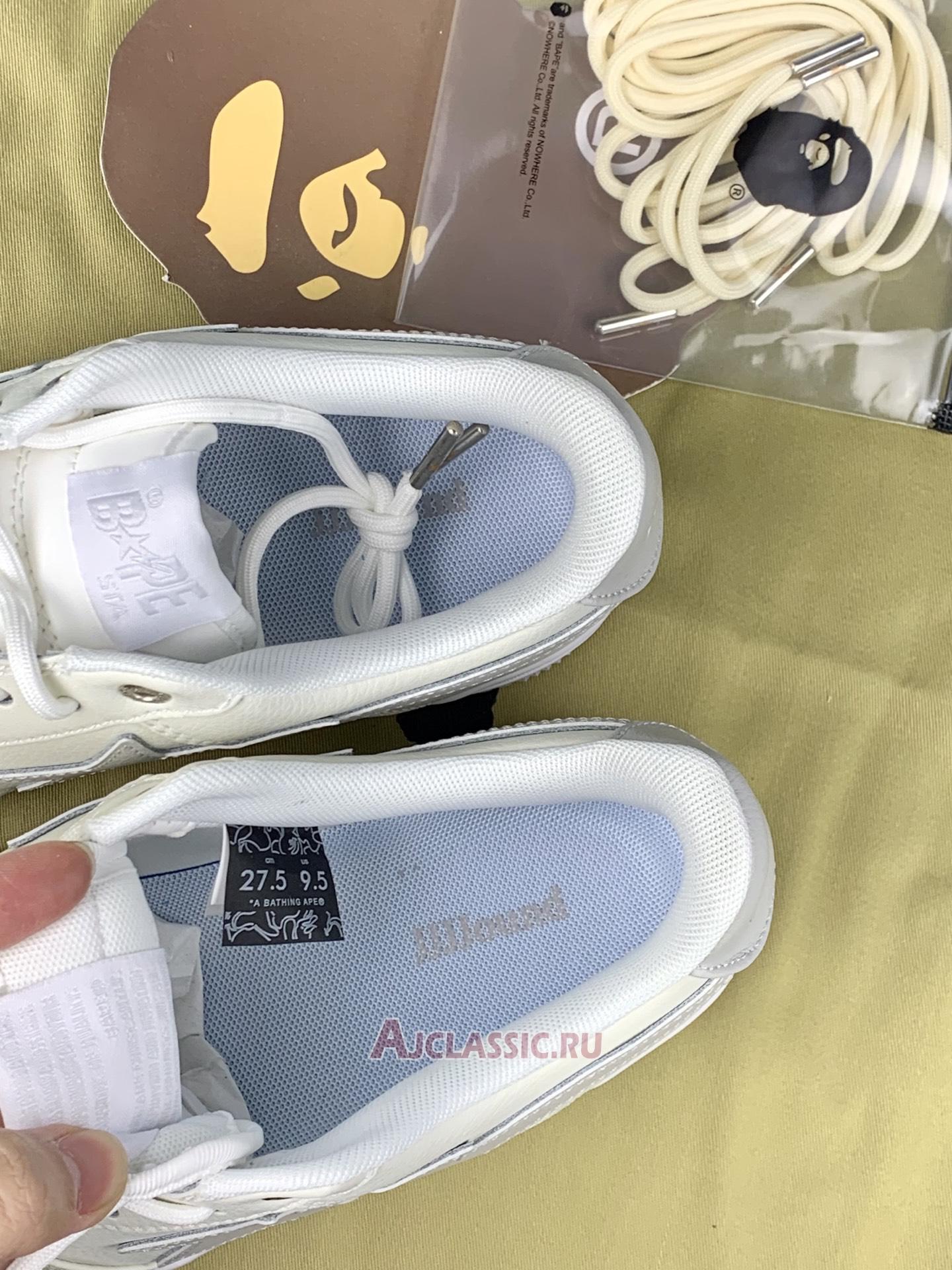 New JJJJound x A Bathing Ape Bapesta Low "White" 1H73191921 Shoes