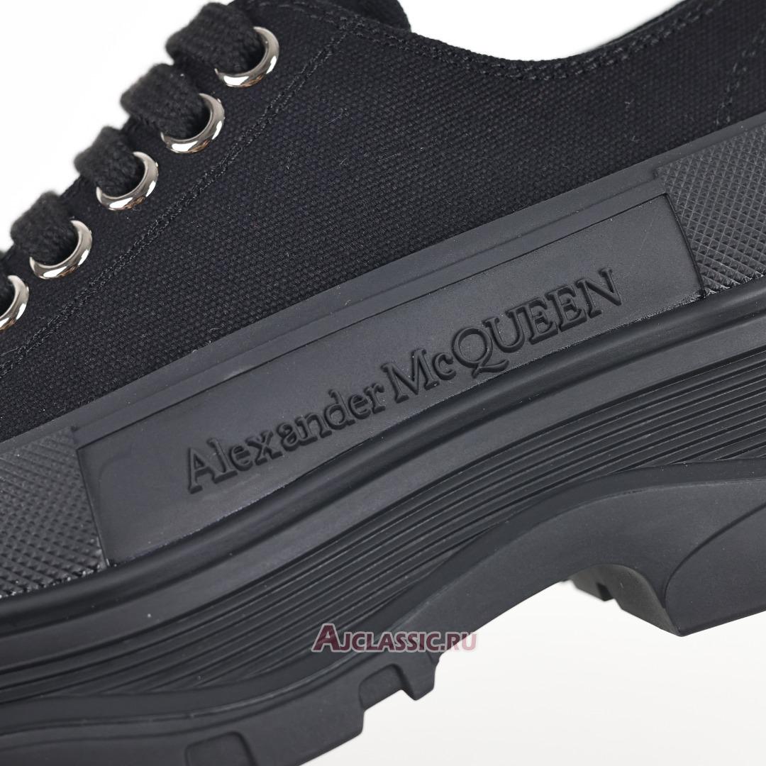 New Alexander McQueen Tread Slick Lace Up "Triple Black" 604257W4L321000 Shoes