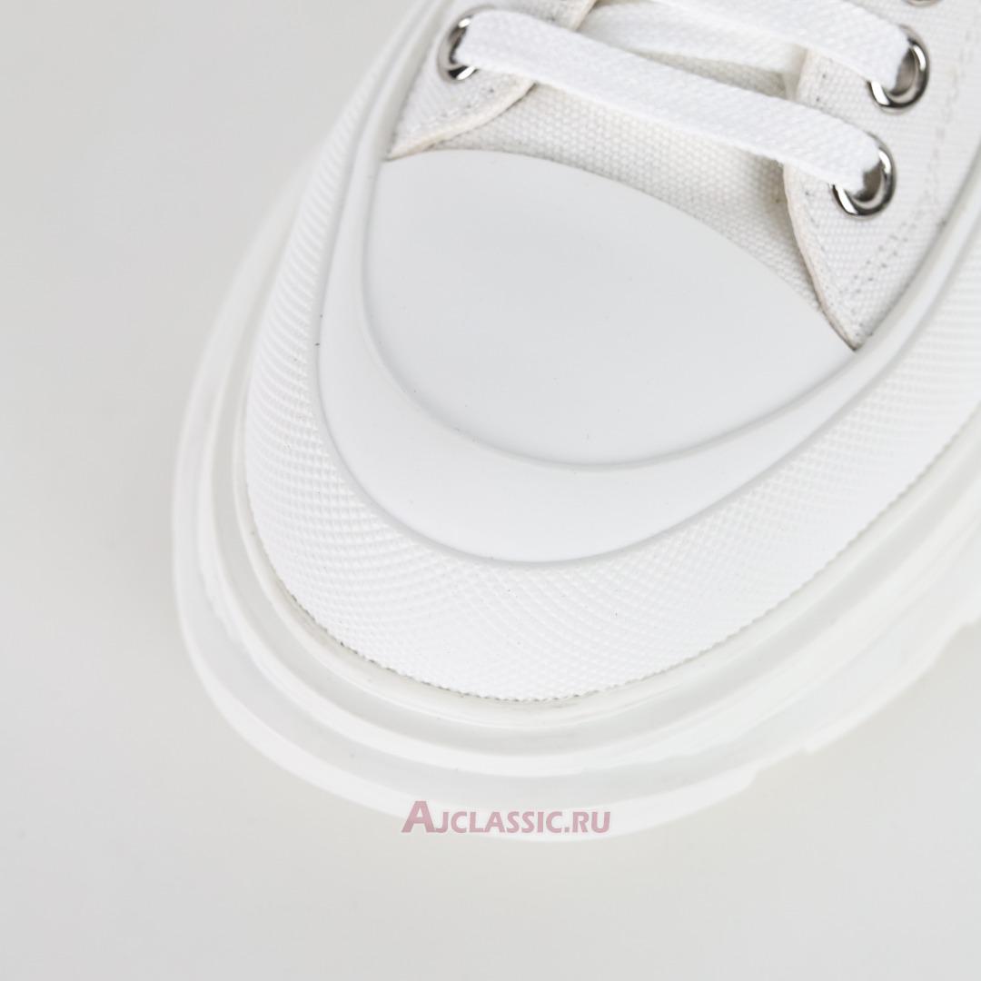 New Alexander McQueen Tread Slick Lace Up "Triple White" 705660W4MV29000 Shoes