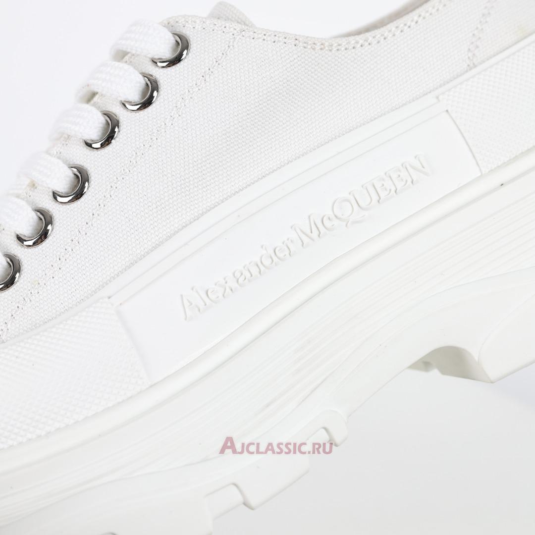 New Alexander McQueen Tread Slick Lace Up "Triple White" 705660W4MV29000 Shoes
