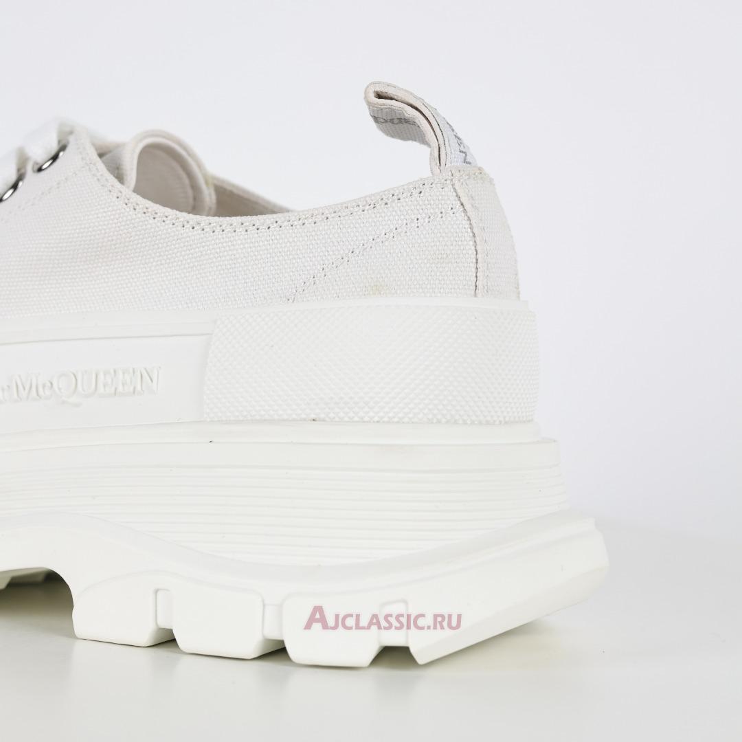 New Alexander McQueen Tread Slick Lace Up "Triple White" 705660W4MV29000 Shoes