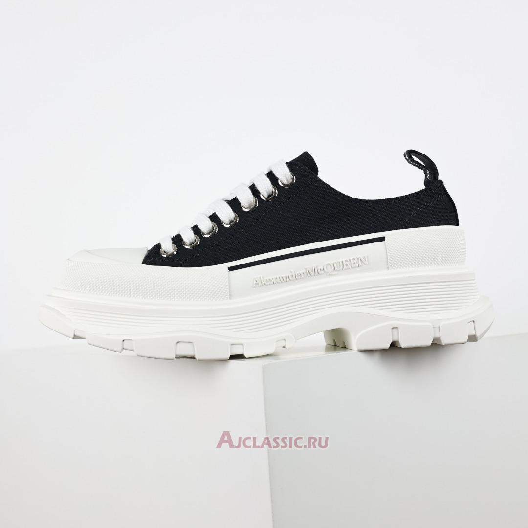 New Alexander McQueen Tread Slick Lace Up "Black White" 604257W4MV21070 Shoes