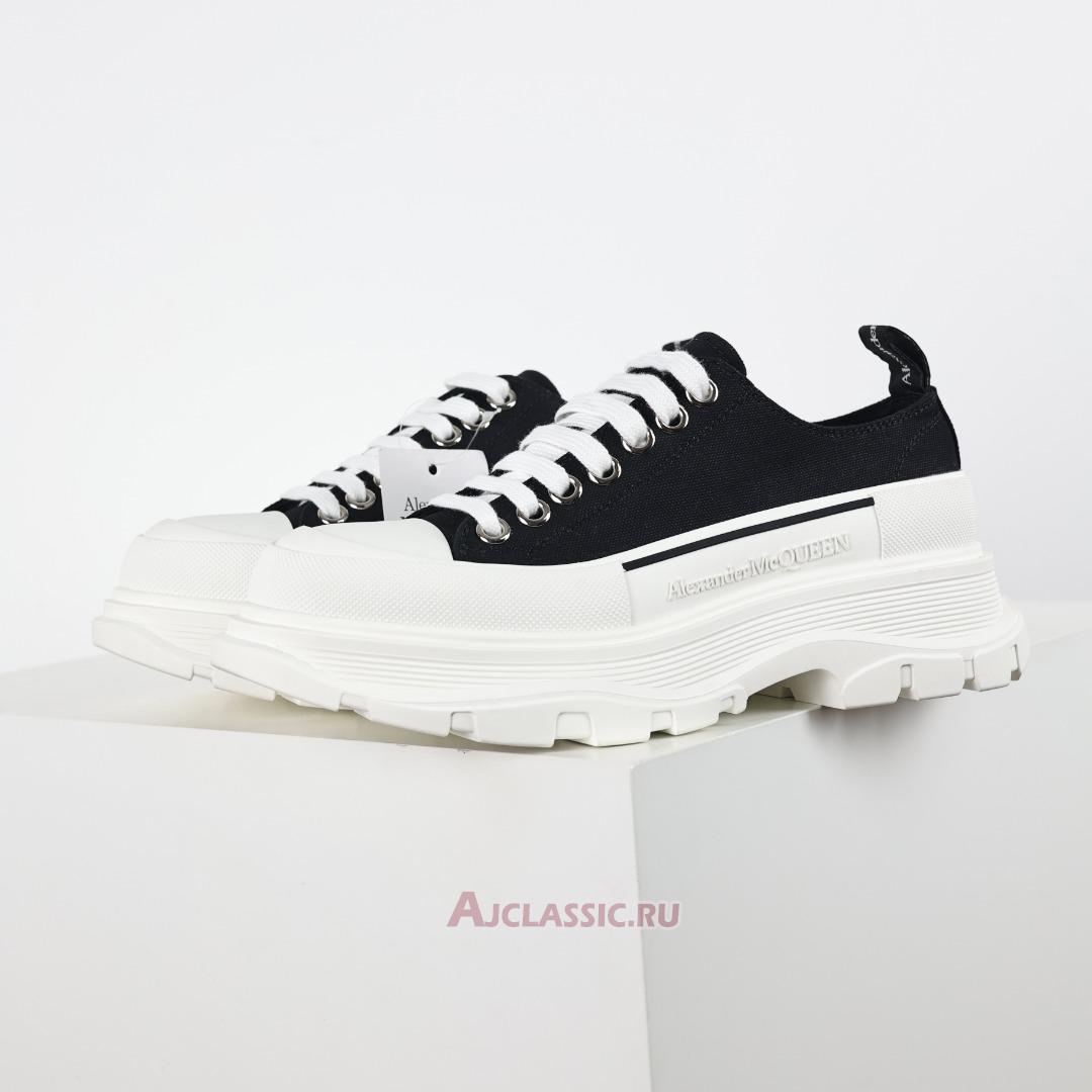 New Alexander McQueen Tread Slick Lace Up "Black White" 604257W4MV21070 Shoes