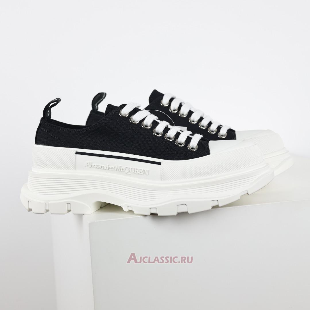 New Alexander McQueen Tread Slick Lace Up "Black White" 604257W4MV21070 Shoes