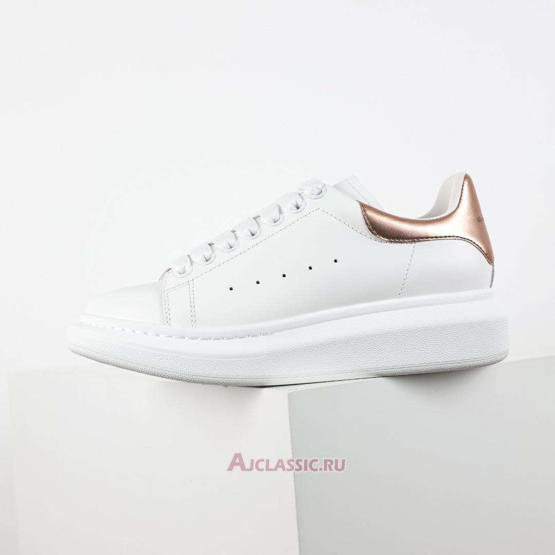 New Alexander McQueen Oversized Sneaker "White and Rose Gold" 553770WHFBU9053 Shoes