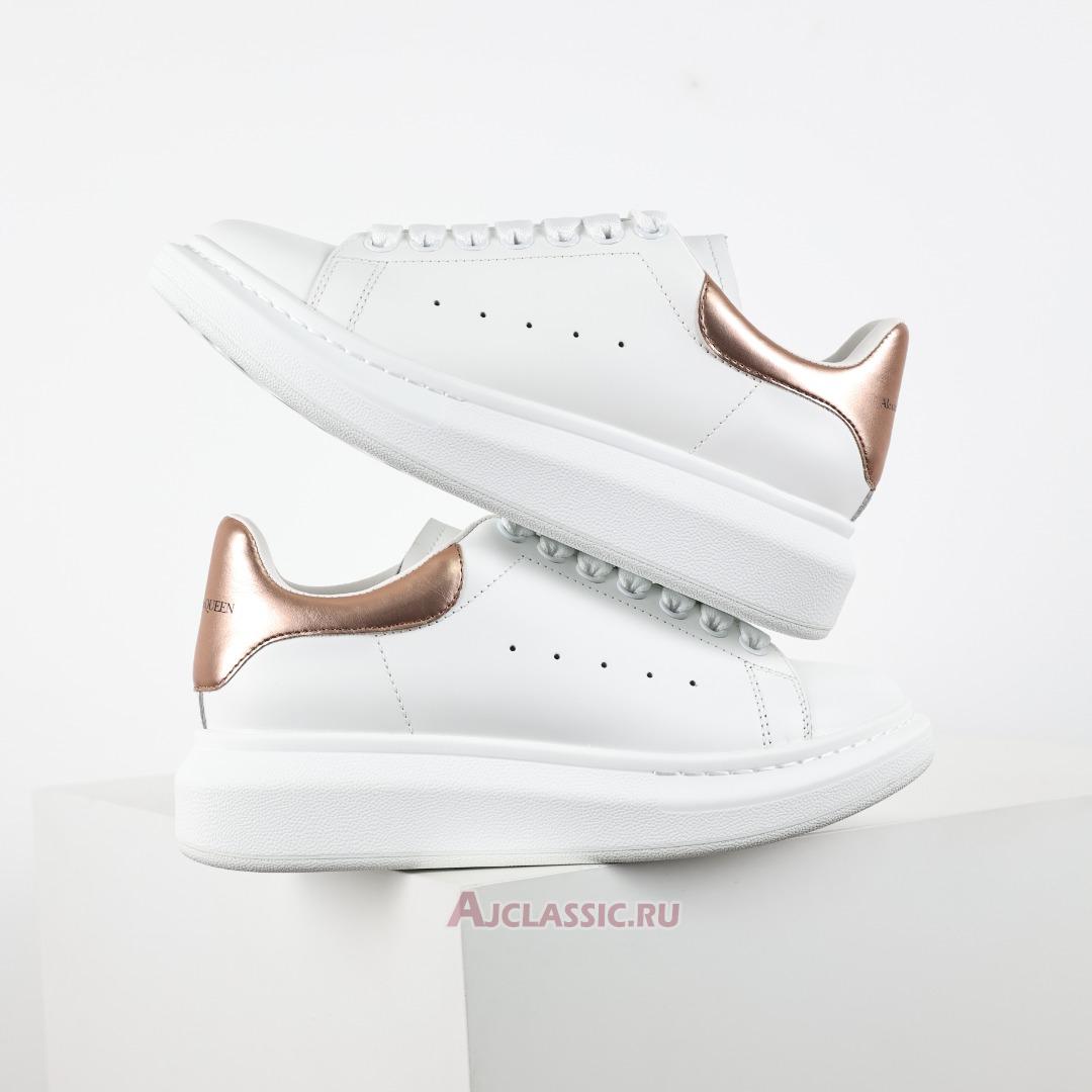 New Alexander McQueen Oversized Sneaker "White and Rose Gold" 553770WHFBU9053 Shoes