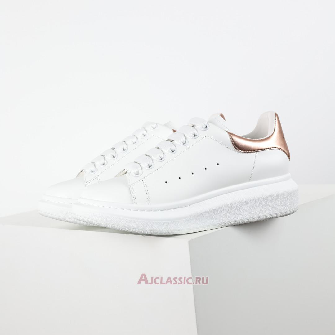 New Alexander McQueen Oversized Sneaker "White and Rose Gold" 553770WHFBU9053 Shoes