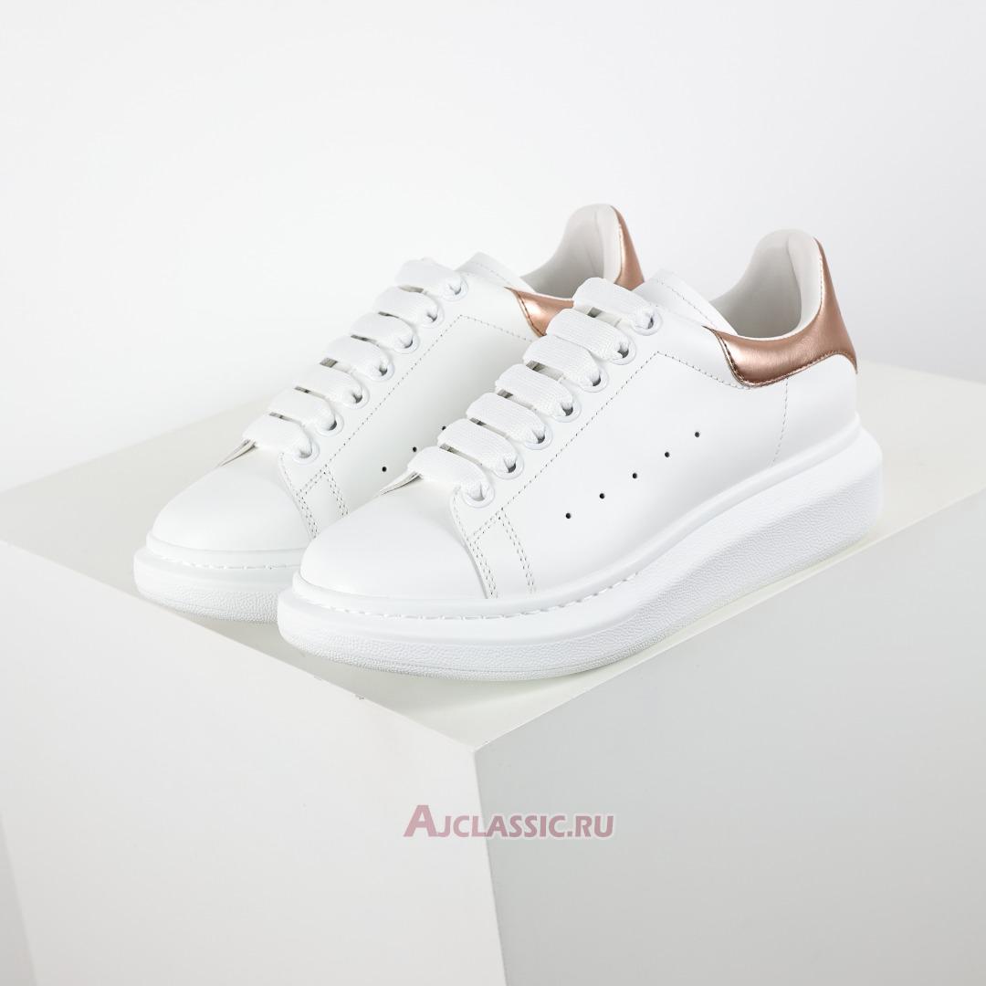 New Alexander McQueen Oversized Sneaker "White and Rose Gold" 553770WHFBU9053 Shoes