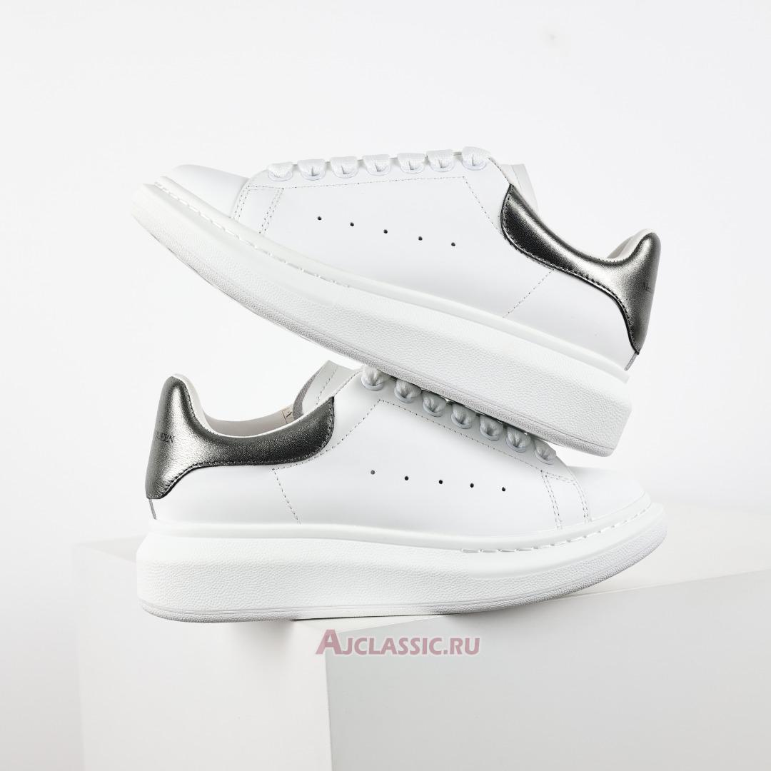 New Alexander McQueen Oversized Sneaker "Bleach White Silver" 553770WHFBU9042 Shoes