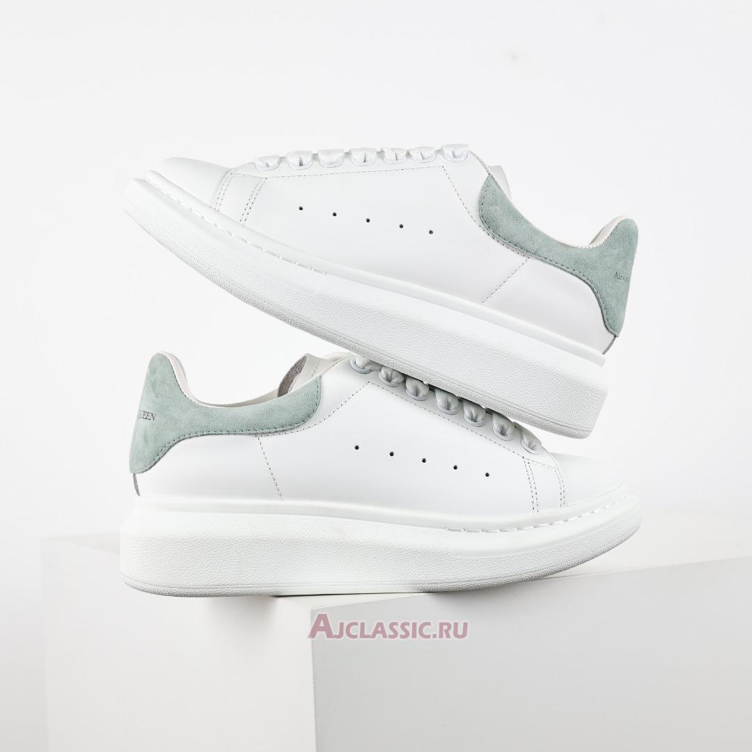 New Alexander McQueen Oversized Sneaker "White Green Suede" 727388WIBN28935 Shoes