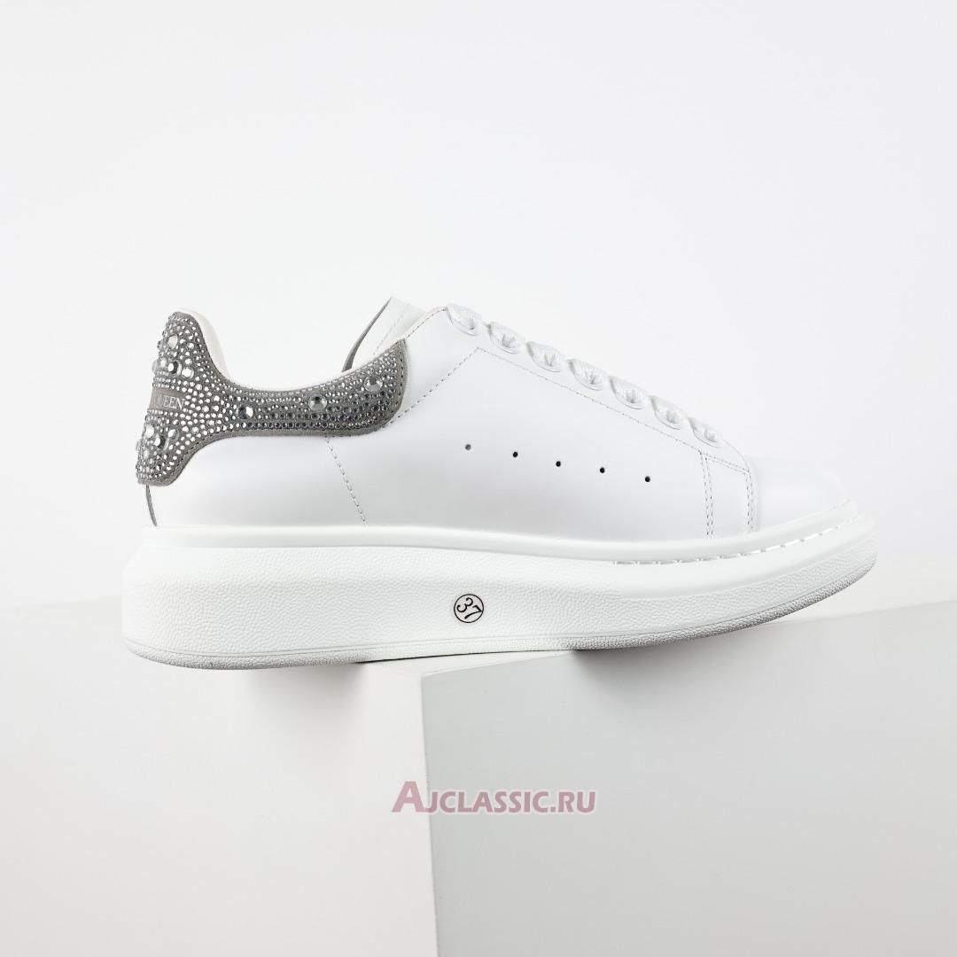 New Alexander McQueen Oversized Sneaker "White Crystal Diamond" 612099WHX1Z9413-2 Shoes