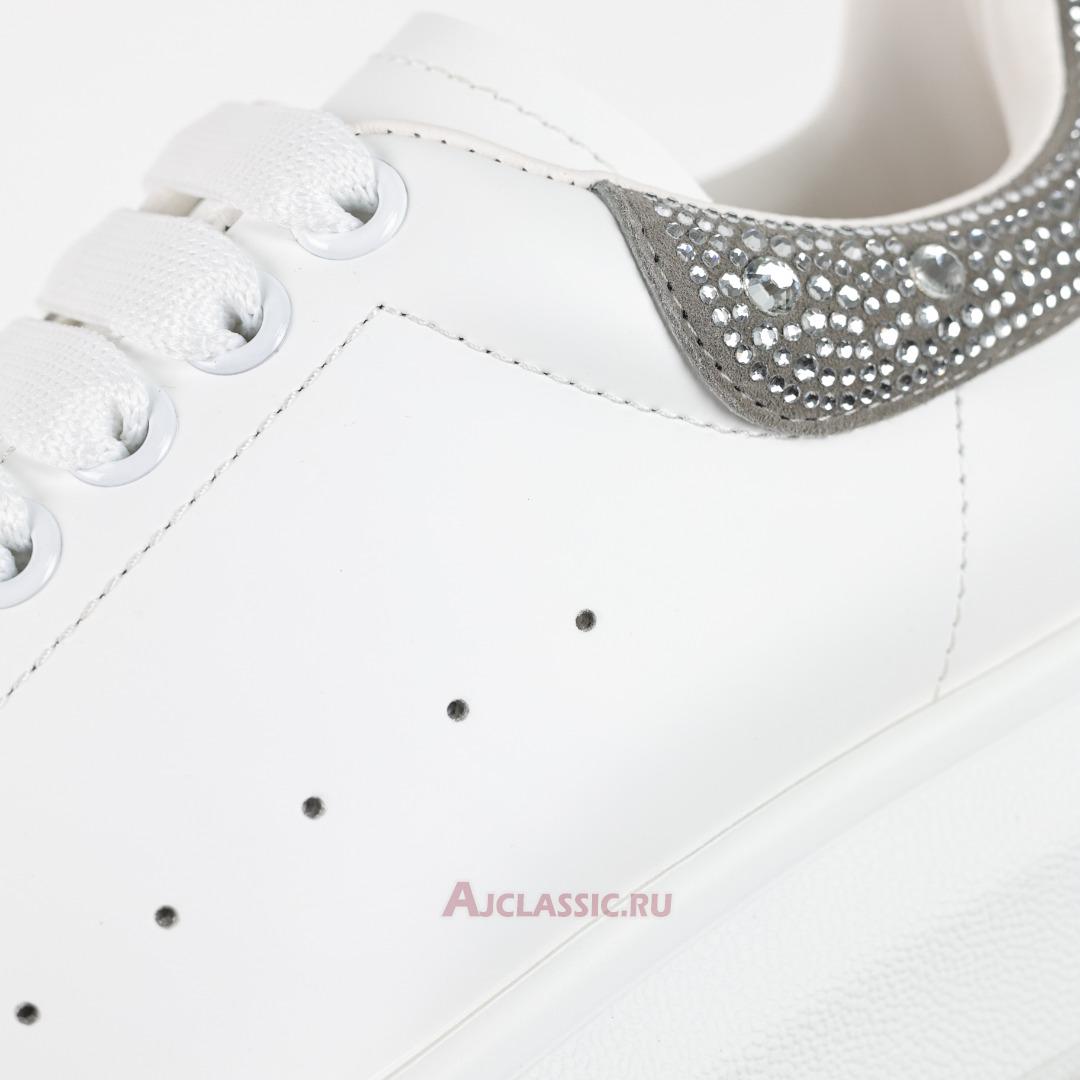 New Alexander McQueen Oversized Sneaker "White Crystal Diamond" 612099WHX1Z9413-2 Shoes