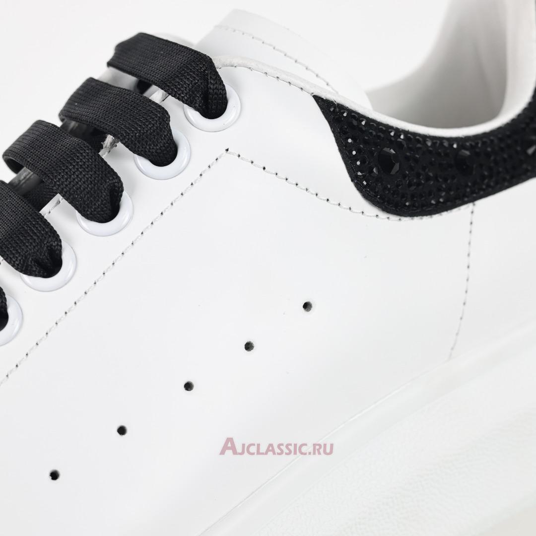 New Alexander McQueen Oversized Sneaker "White Black Crystal" 662654WIA4U9581 Shoes