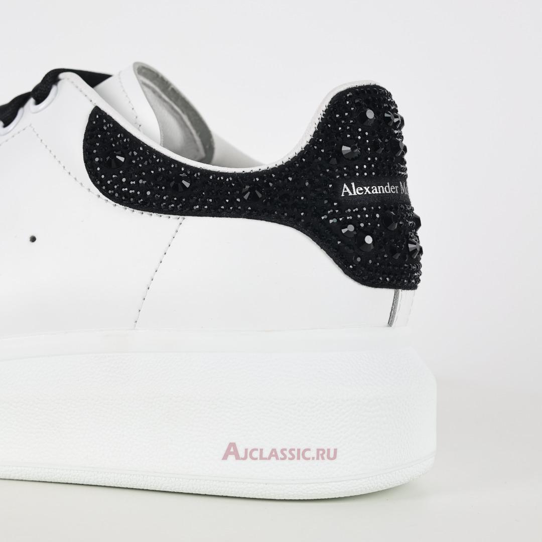 New Alexander McQueen Oversized Sneaker "White Black Crystal" 662654WIA4U9581 Shoes
