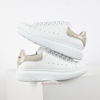 Buy Alexander McQueen Oversized Sneaker White Beige Crocodile White 727392WICG69026 Quality Reps Replicas Shoes