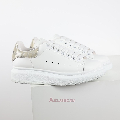 Buy Alexander McQueen Oversized Sneaker White Beige Crocodile White 727392WICG69026 Quality Reps Replicas Shoes