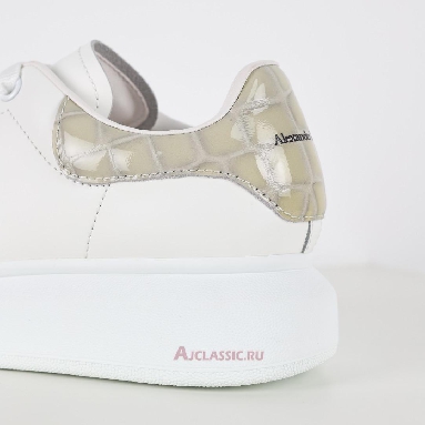 Buy Alexander McQueen Oversized Sneaker White Beige Crocodile White 727392WICG69026 Quality Reps Replicas Shoes