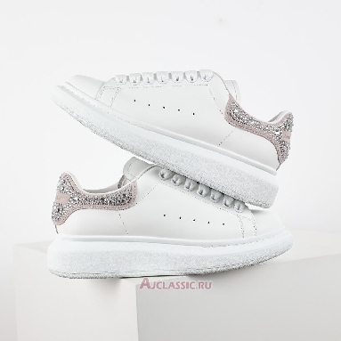 Buy Alexander McQueen Oversized Sneaker White Pink Crystal Diamond White 612099WHX1Z9413-3 Quality Reps Replicas Shoes